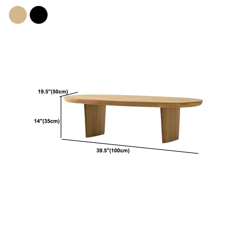 North European Wooden Coffee Table Oval Coffee Table for Living Room