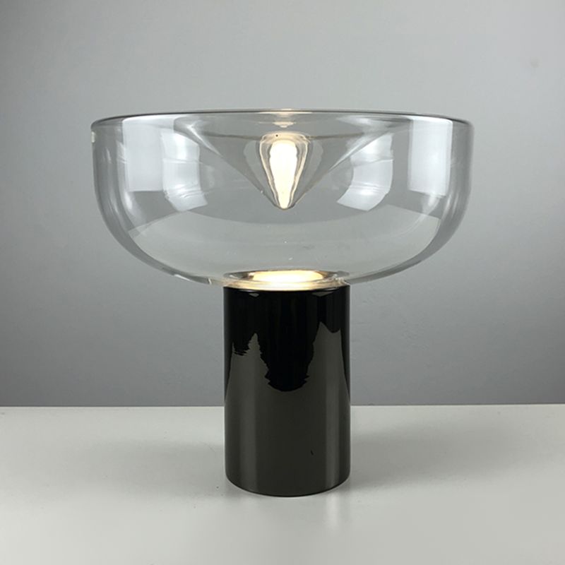 Lampe de table en verre de forme ronde, style moderne, 1 lampe de table