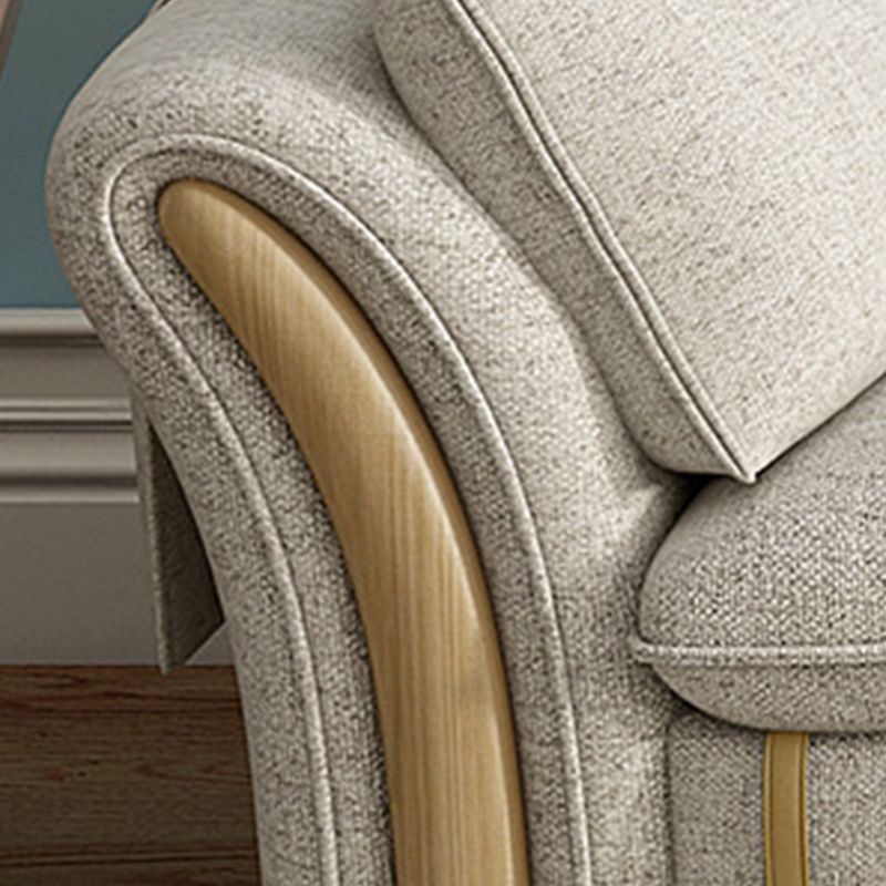 3-seater Fabric Sectional Sofa Slipcovered Sectional with Storage