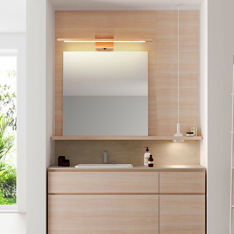 Dressing Table Decoration Vanity Wall Light Wooden LED Vanity Light Bar for Bathroom