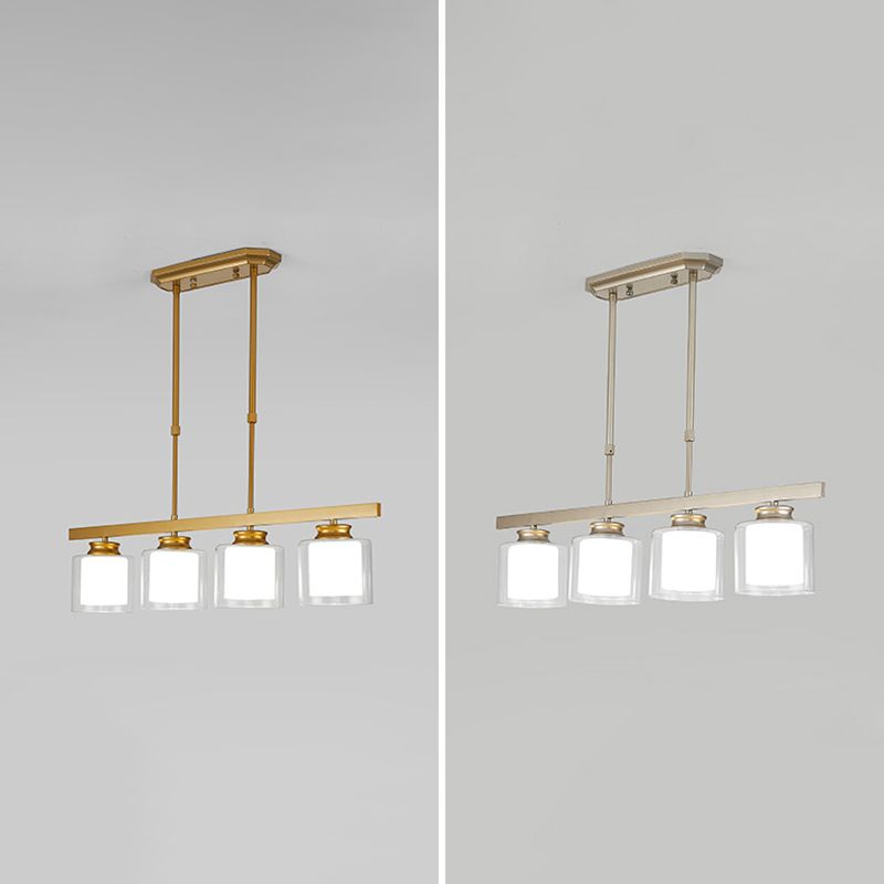 4 Éclairage pendentif à cylindre léger