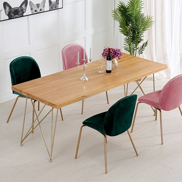 Mesa tradicional de comedor de madera maciza de pino de mesa de lujo para el hogar