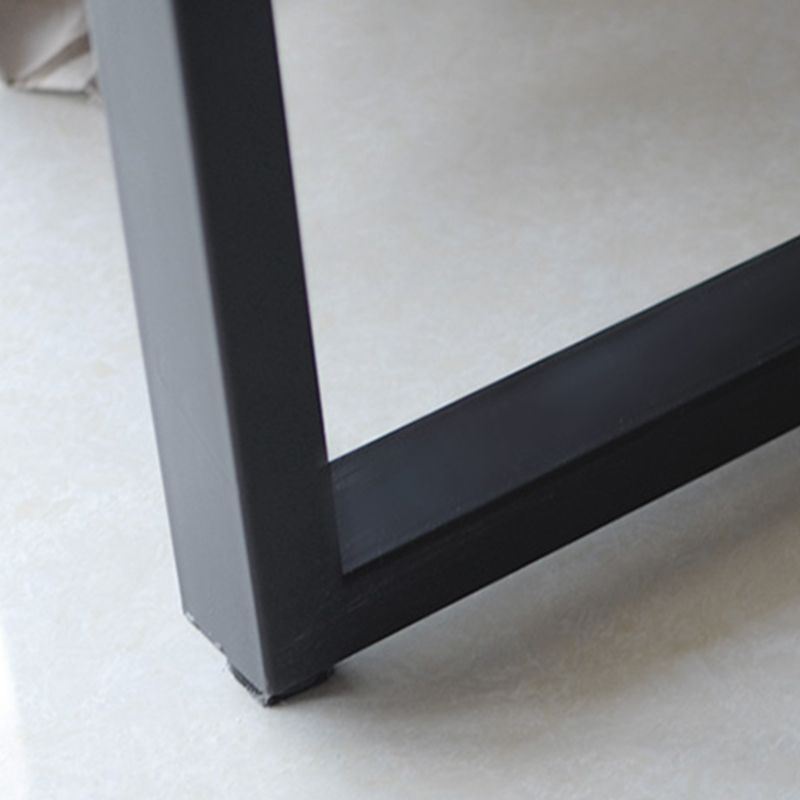 Industrial Natural Dining Site Table Rectangle Metal Sled Dining Table