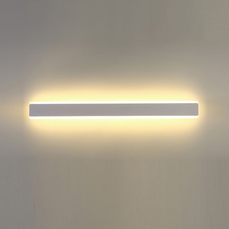 1-Light Modern Wall Sconce Straight LED Wall Light with Metal for Living Room