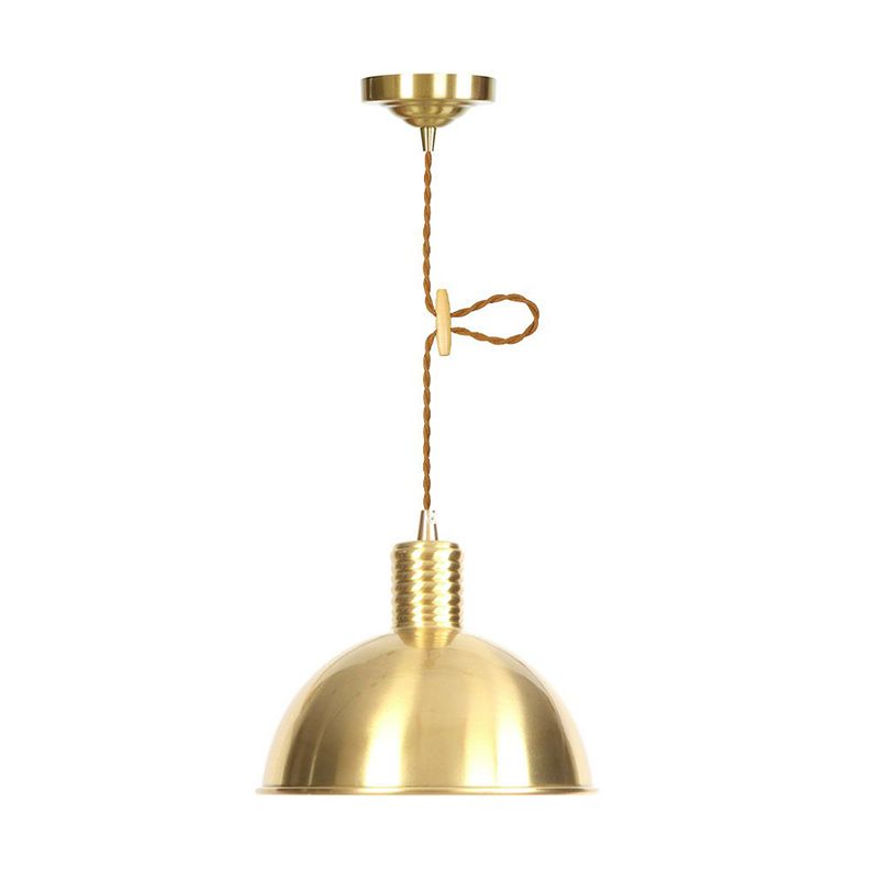 Plat finition en or en fer Plat / bol / cône Shade Bulb Bulb Éclairage d'éclairage de suspension