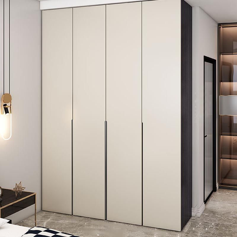 Manufactured Wood White Wardrobe Modern Storage Cabinet for Bedroom