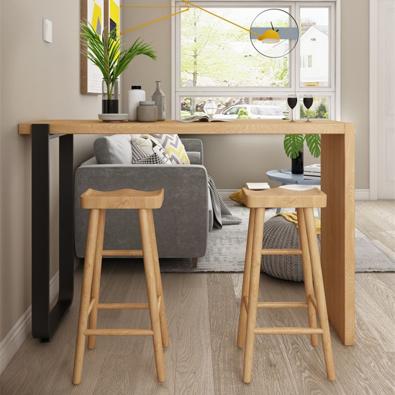 Modern Design Saddle Wooden Stools for Home Armless Stools with Wood Seat