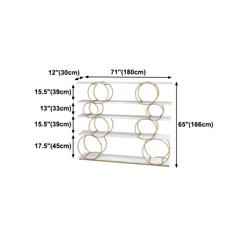 11.81 "W libreria di libreria glam in stile aperta libreria per la sala da studio dell'ufficio