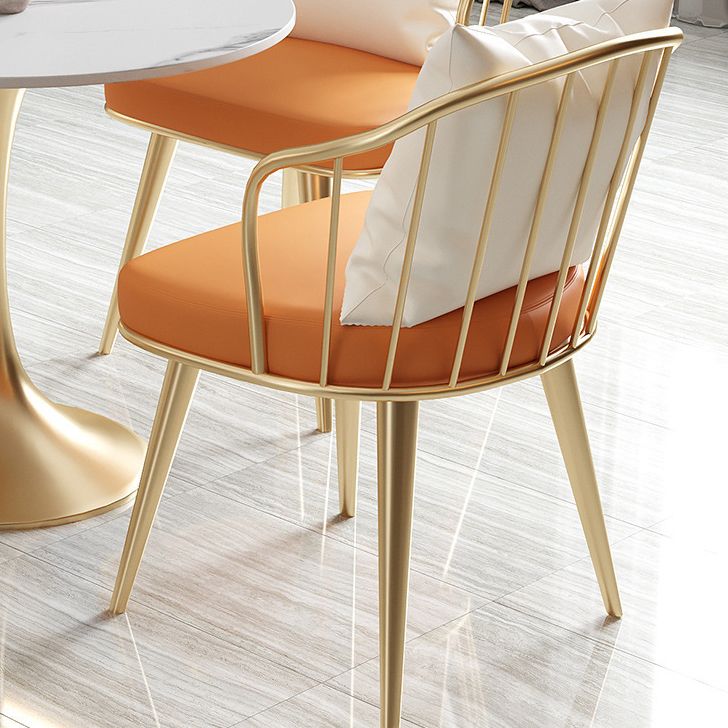 Glam Sintered Stone Dining Room Set with Gold Leg Dining Furniture for Home Use