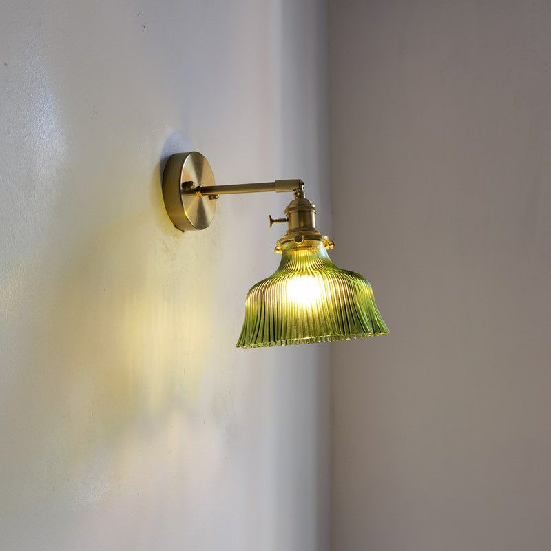 Modern Wall Light Sconce Colorful Glass Shade Wall Light Fixture for Bedroom
