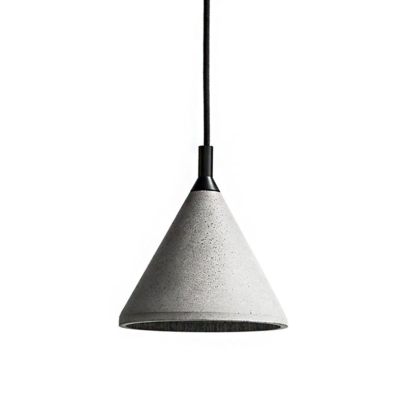 1 Glühbirnenkegel Hanging Lampe Industriestil grau Zementhöhe verstellbare Anhängerbeleuchtung für Wohnzimmer