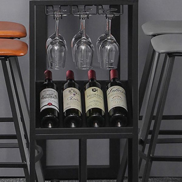 Modern Rectangle Bar Table Set 1/3 Pcs Stone Top Bar Table and Upholstered Stools