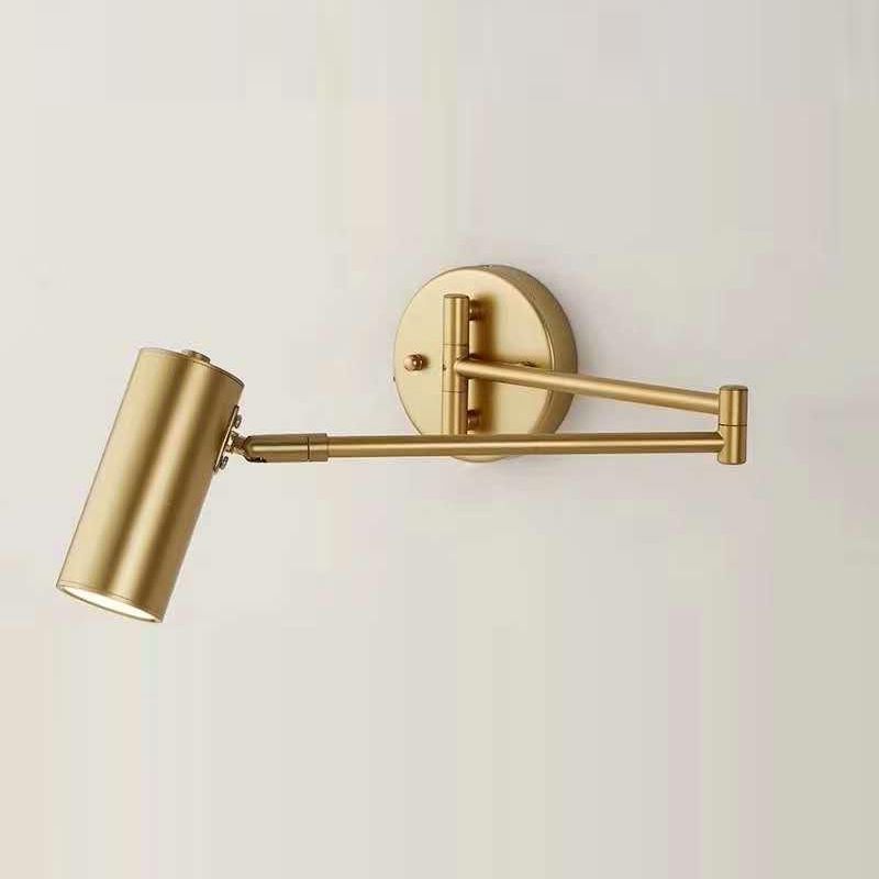 Modern Style Curved Arm Shape Wall Sconce Ceramic 1 Sconce Light in Gold / Black