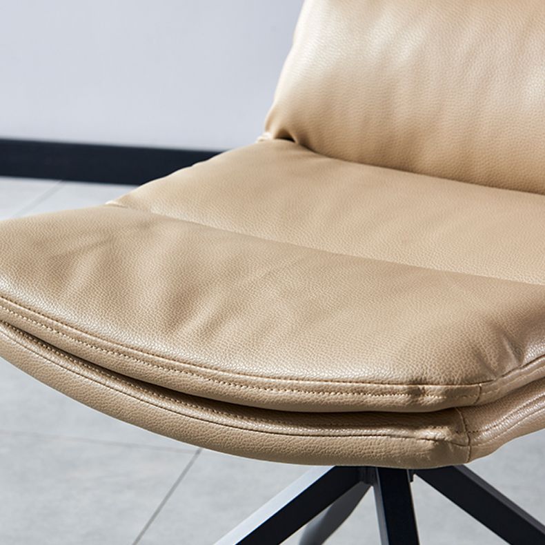 Sillas laterales de comedor de cuero de estilo contemporáneo Silla con respaldo sólido para cocina