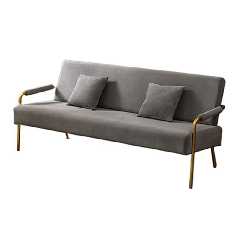 28.34" High Velvet Sofa Contemporary Square Arm Sofa for Apartment