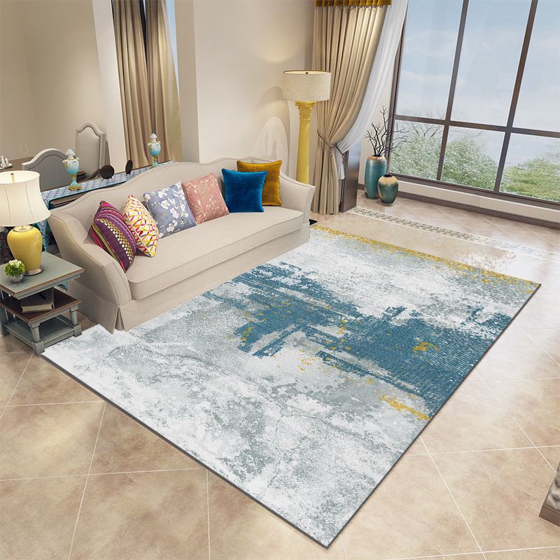 Pink Color Piece Rug Polyester Graphic Indoor Rug Stain Resistant Rug for Drawing Room