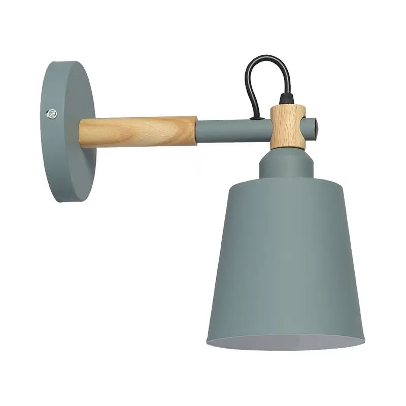 Eine leichte Eimer -Wandleuchte rotatierbarer nordischer Metallleuchten für Wohnzimmer