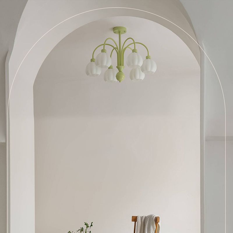 Modern Style Ceiling Lamp Creative Glass Shade Flush Mount Light Fixture