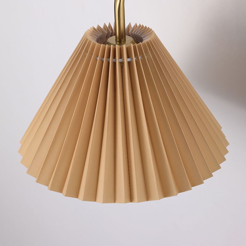 Contemporary Golden/Black Bathroom Vanity Light Fabric Shaded Wall Light Sconces