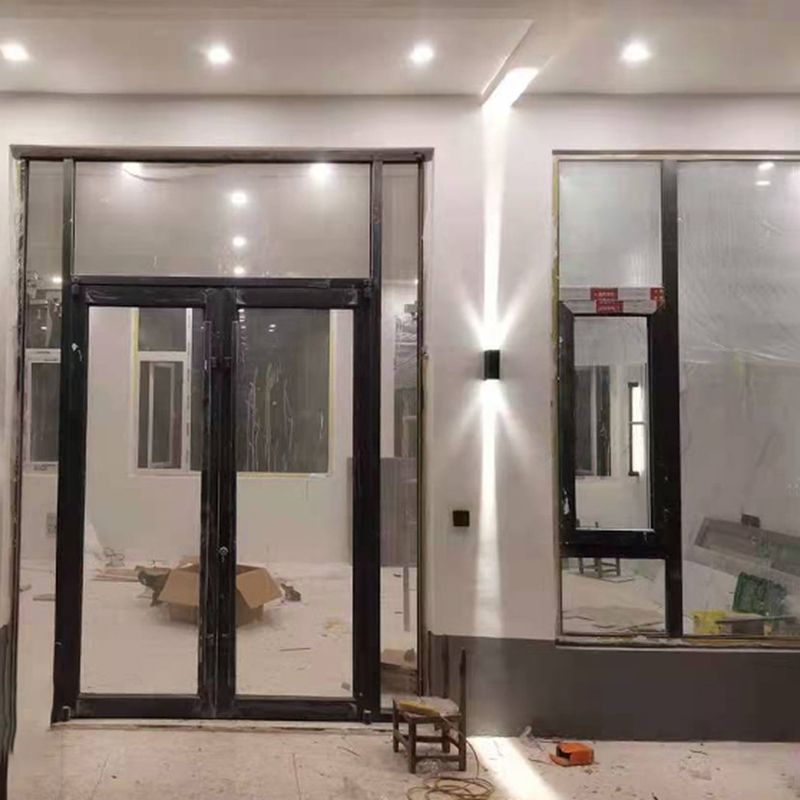 Estilo moderno de aluminio Luz de pared de pared negra LED LED de pared para aire libre