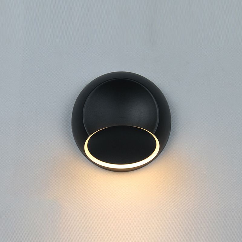 Nordic Style Aluminum Wall Light Round Rotatable LED Wall Sconce for Bedroom