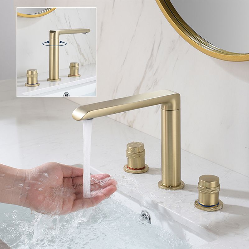 Modern Deck Mounted Copper Roman Tub Faucet Low Arc Roman Tub Faucet Set