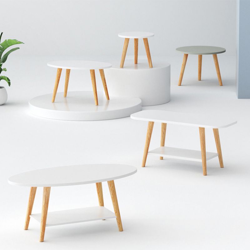 Contemporary Coffee Table Wooden Natural Coffee Cocktail Table