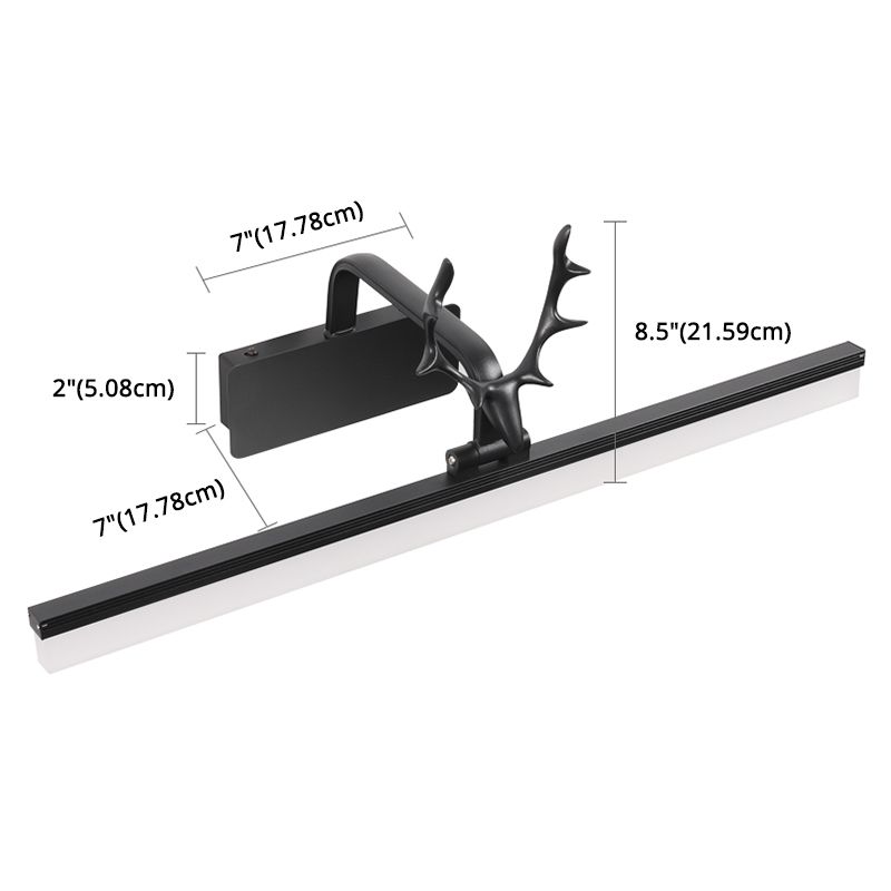 Luce nordica in stile stravagante rettangolare vanity wall light metal vanity light