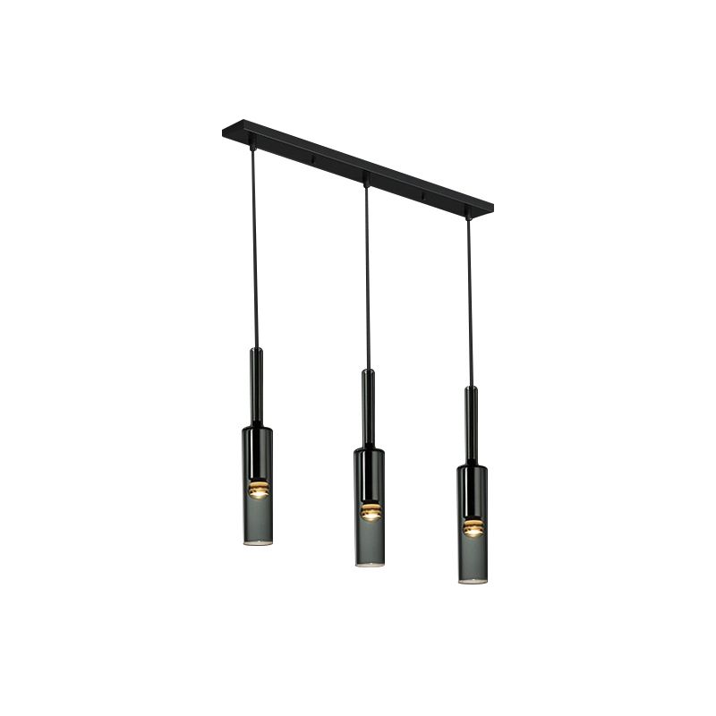 Cylindrical Shape Crystal Chandelier Pendant Light Simple Modern Style Indoor Ceiling Hanging Light