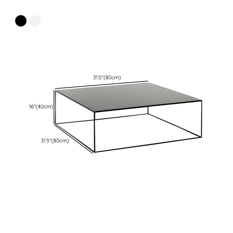 Frame Base Coffee Table Extendable Square Metal Cocktail Table