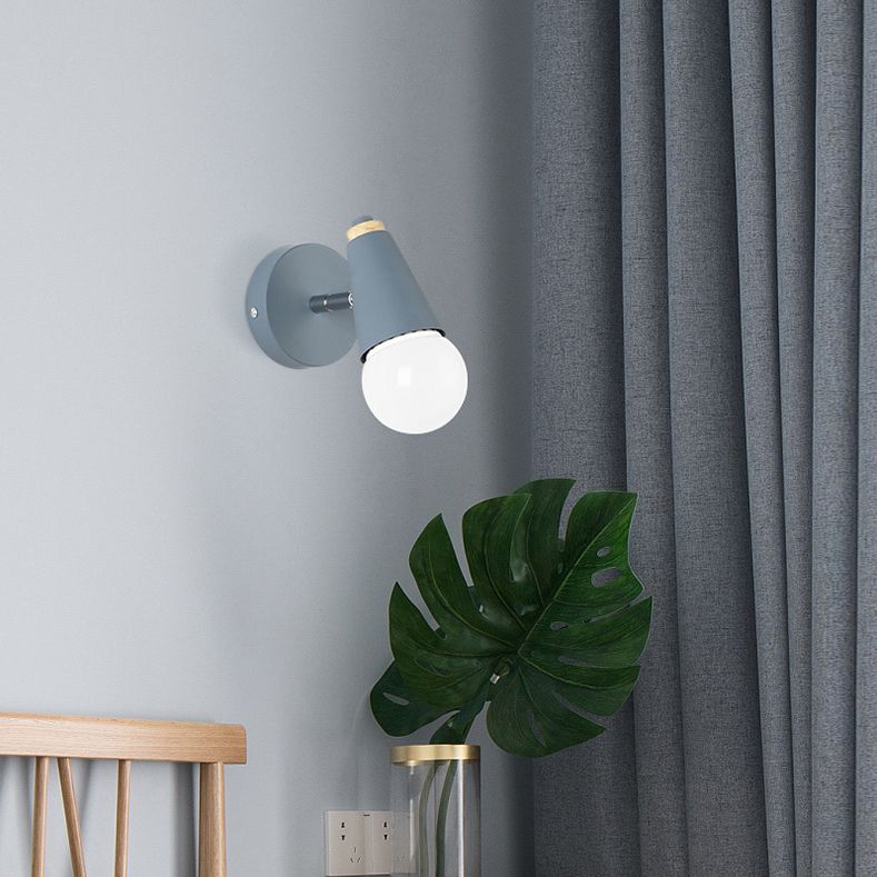 Modern Creative Macaron Wall Lamp Iron Geometric Wall Light for Interior Spaces