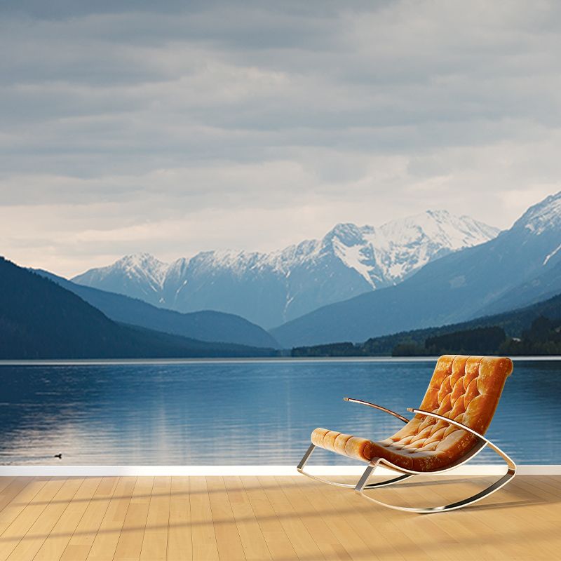 Eco-friendly Wall Mural Wallpaper Majestic Mountains Photography Sitting Room Wall Mural