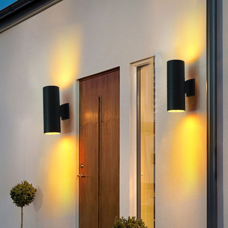 Multi Lights Geometric Wall Lights Modern Style Metal Wall Lighting Fixtures in Black