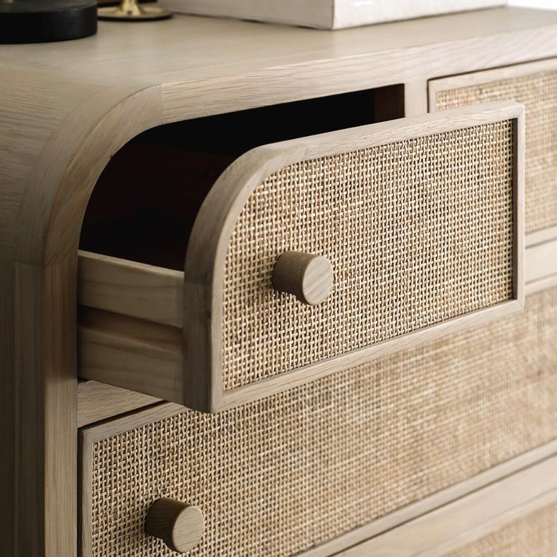 Contemporary Rectangle Chest Straight Legs with 5 Drawers Accent Chest