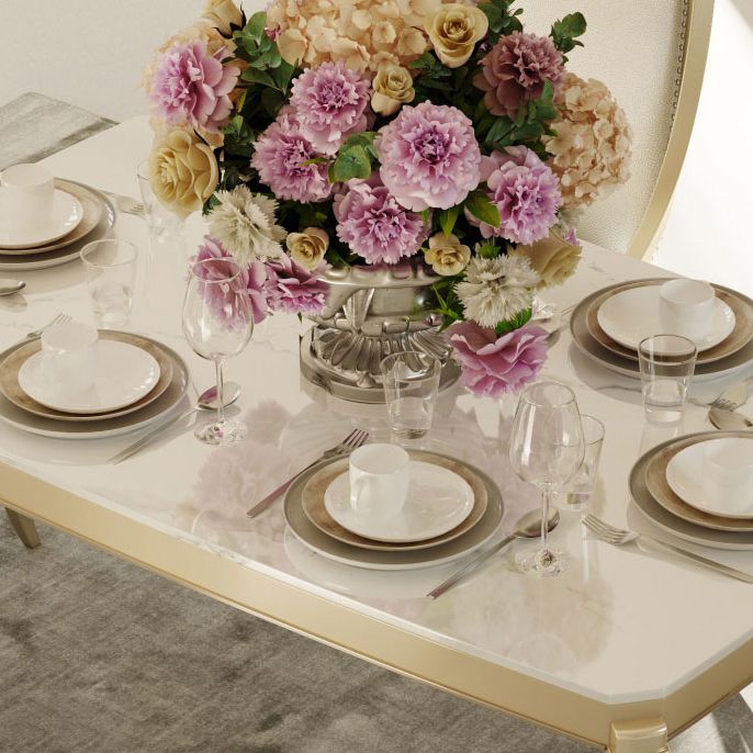 Solid Wood Mid-Century Modern Rectangle Table Sintered Stone Dining Table with 4 Legs