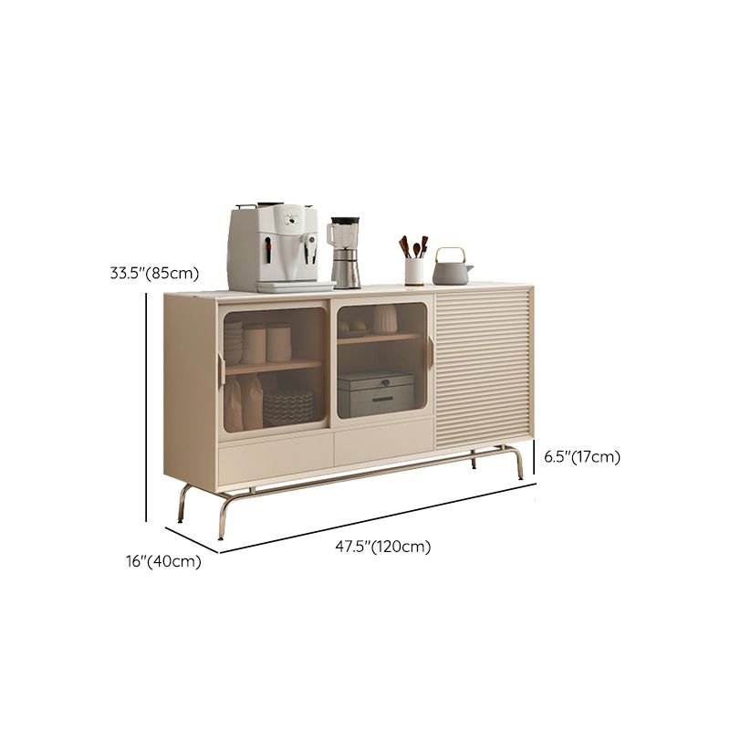 Slate Home Sideboard Glam Style Rectangular Side Board with Door