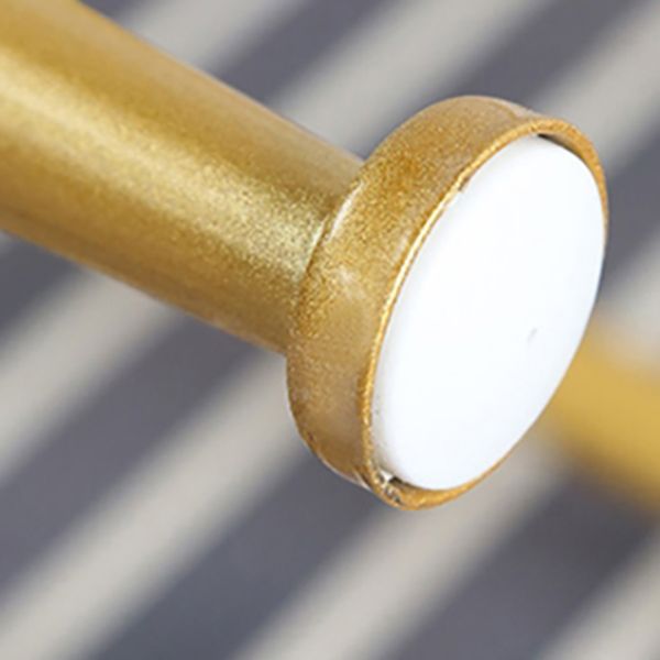 Nordic Armless Backrest Counter Stool Iron Kitchen Bar Stool with Leather Cushion