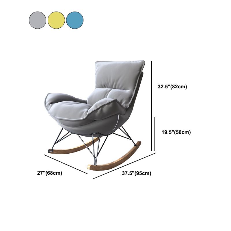 Contemporary Rocking Chair Solid Wood Rocker Chair with with Seat Cushion