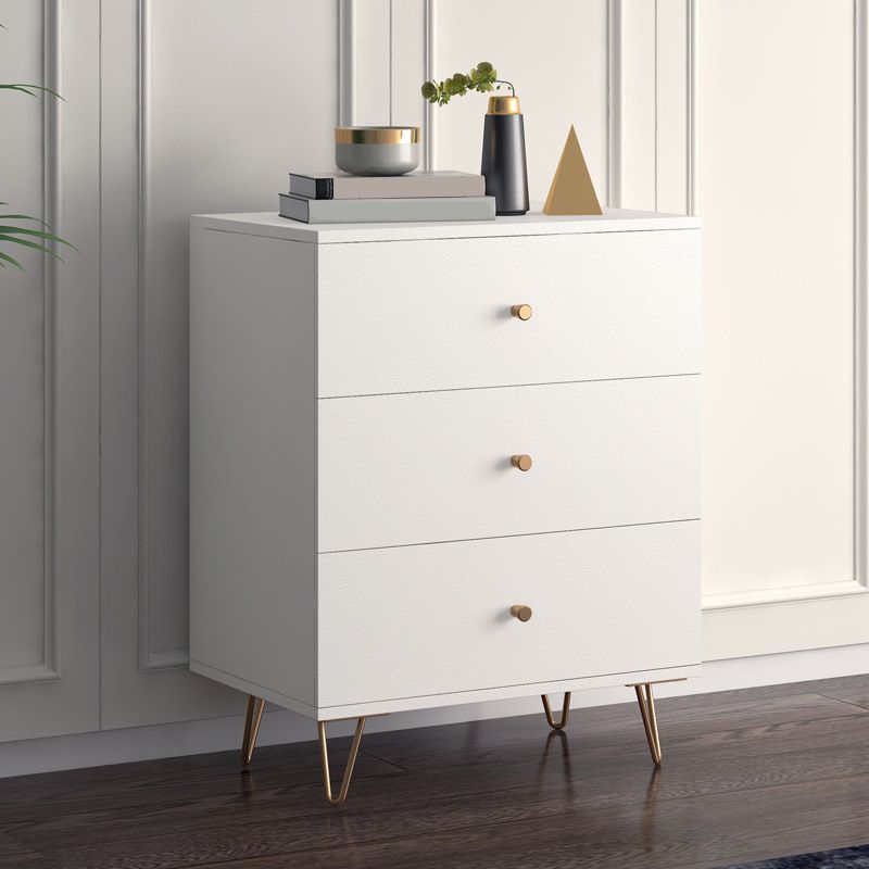 Classic Glam Soft-Close Storage Chest Drawers White Wood Dresser