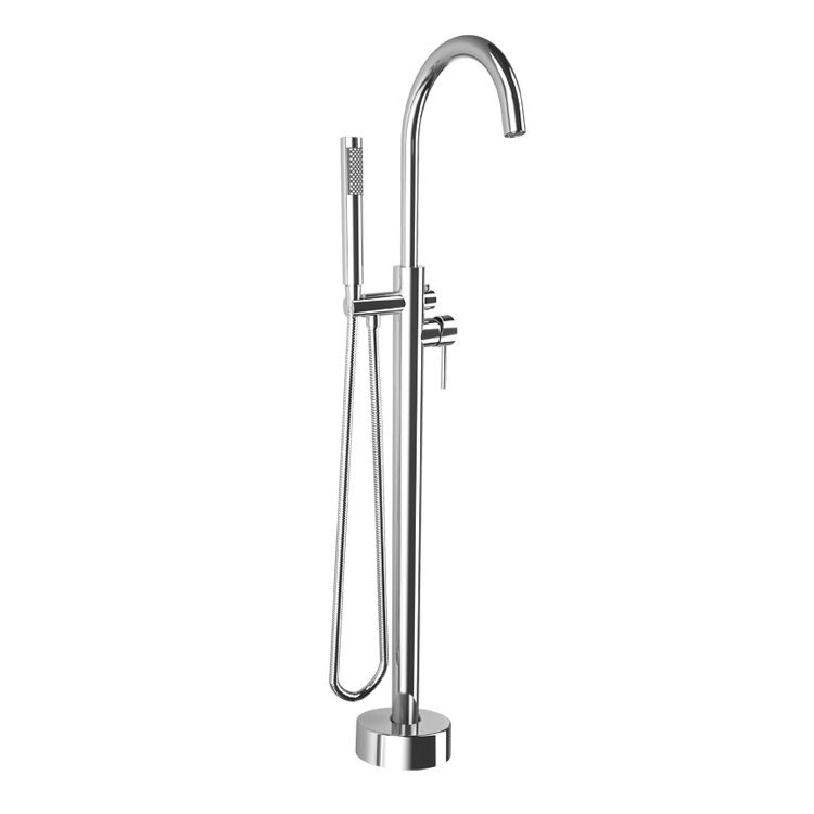Modern Freestanding Bathtub Faucet One Handle Copper Freestanding Tub Filler Trim