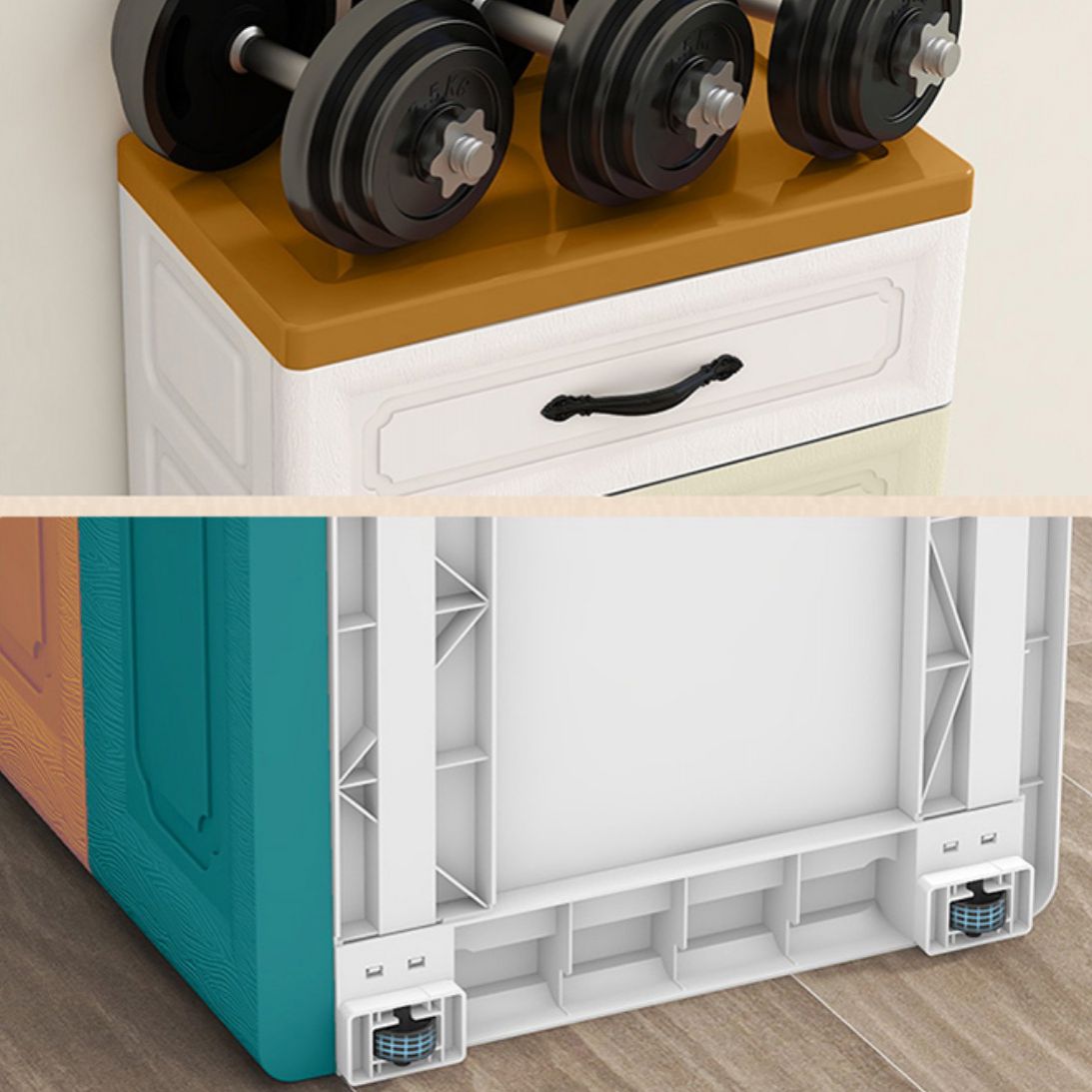 Contemporary Wardrobe Closet with Drawer Plastic Wardrobe Cabinet