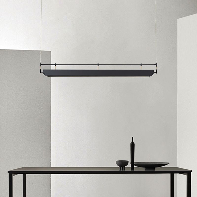 Industrial Style Iron Hanging Lamp Rectangle Shape Island Light Fixture for Dining Table