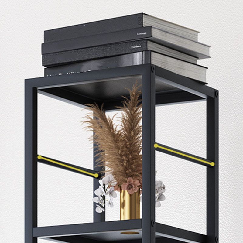 Contemporary Metal Book Shelf Open Home Shelf Bookcase with Shelves