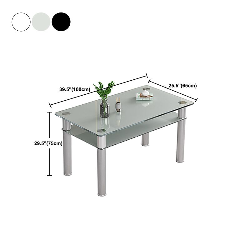 Metall modernes Rechteck Innentischglas Tisch für Küche und Esszimmer
