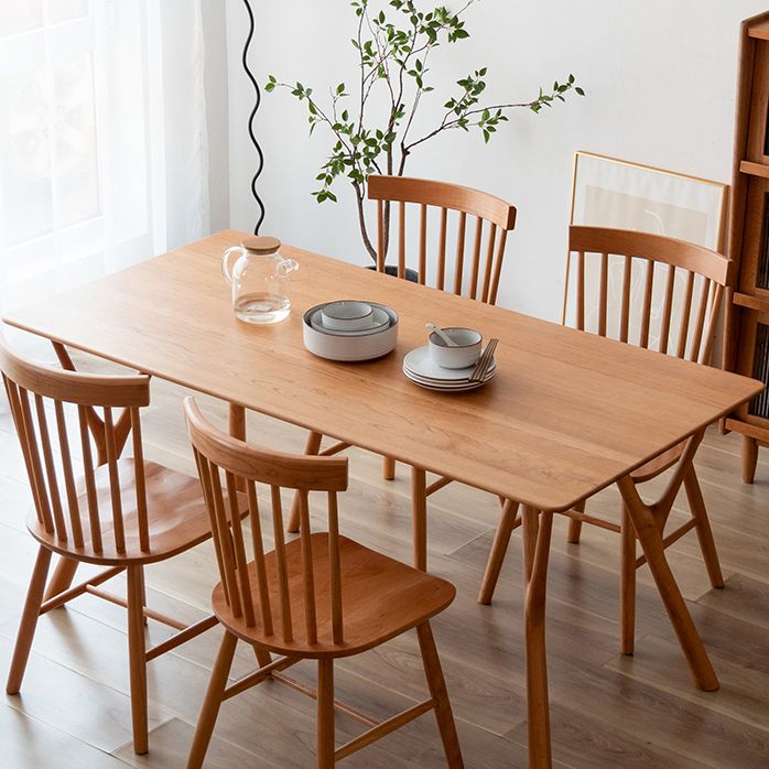 Moderner Stil Rechteck 4 Fuß Hausmöbel Massivholz Esszimmer Sammlung