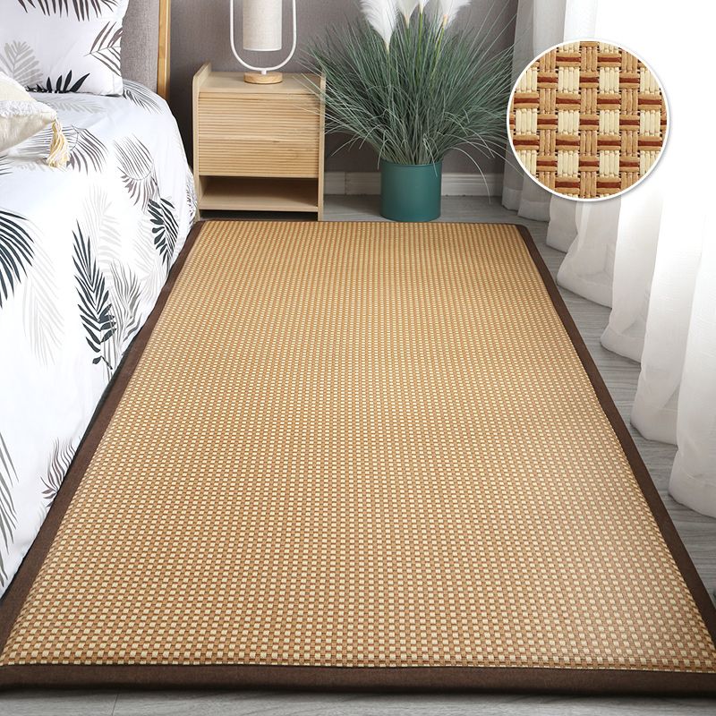 Tapis de ferme brun foncé Sisal Tapis lavable de couleur pure de couleur Pure pour chambre à coucher