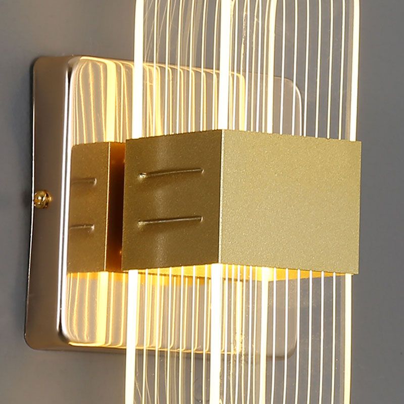 Zeitgenössische LED -Wandleuchter ovales Aluminiumwandmontage Licht für Schlafzimmer