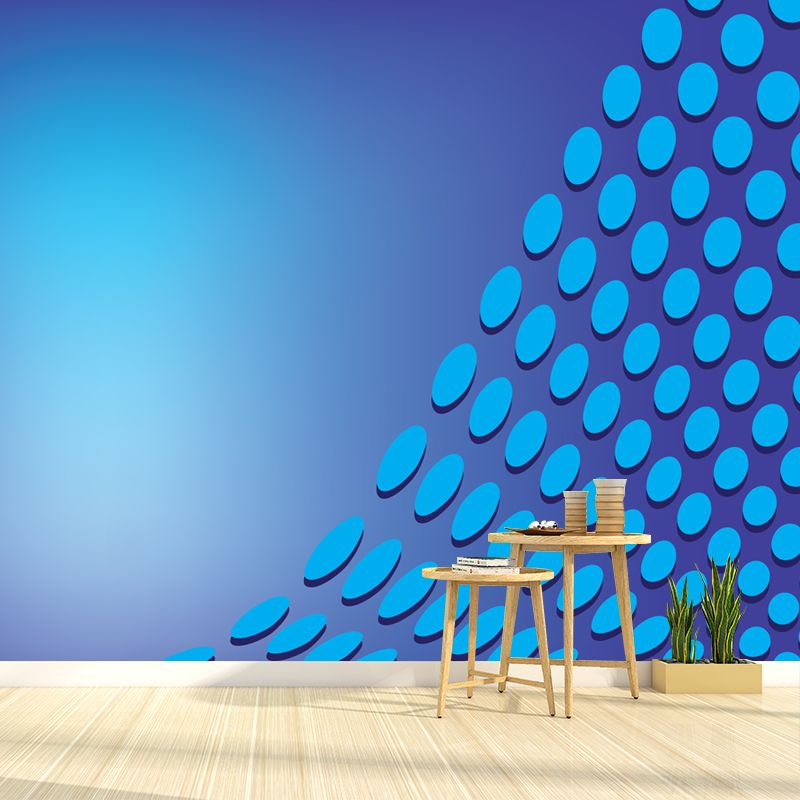 Geometric Pattern Illustration Contemporary Wall Covering for Living Room