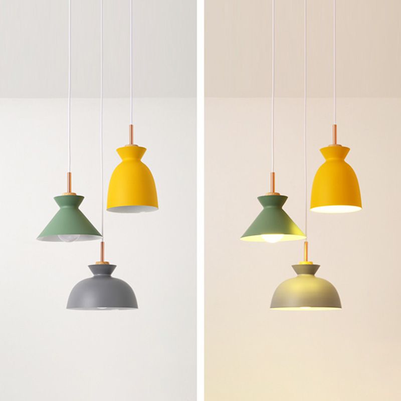 Macron Hanging Light Bowl Shape Single Light Metal Modern Pendant Light for Dinning Room