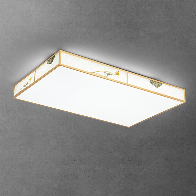 Modern Ceiling Lamp Geometric LED Flush Mount Light Fixture with Acrylic Shade for Bedroom